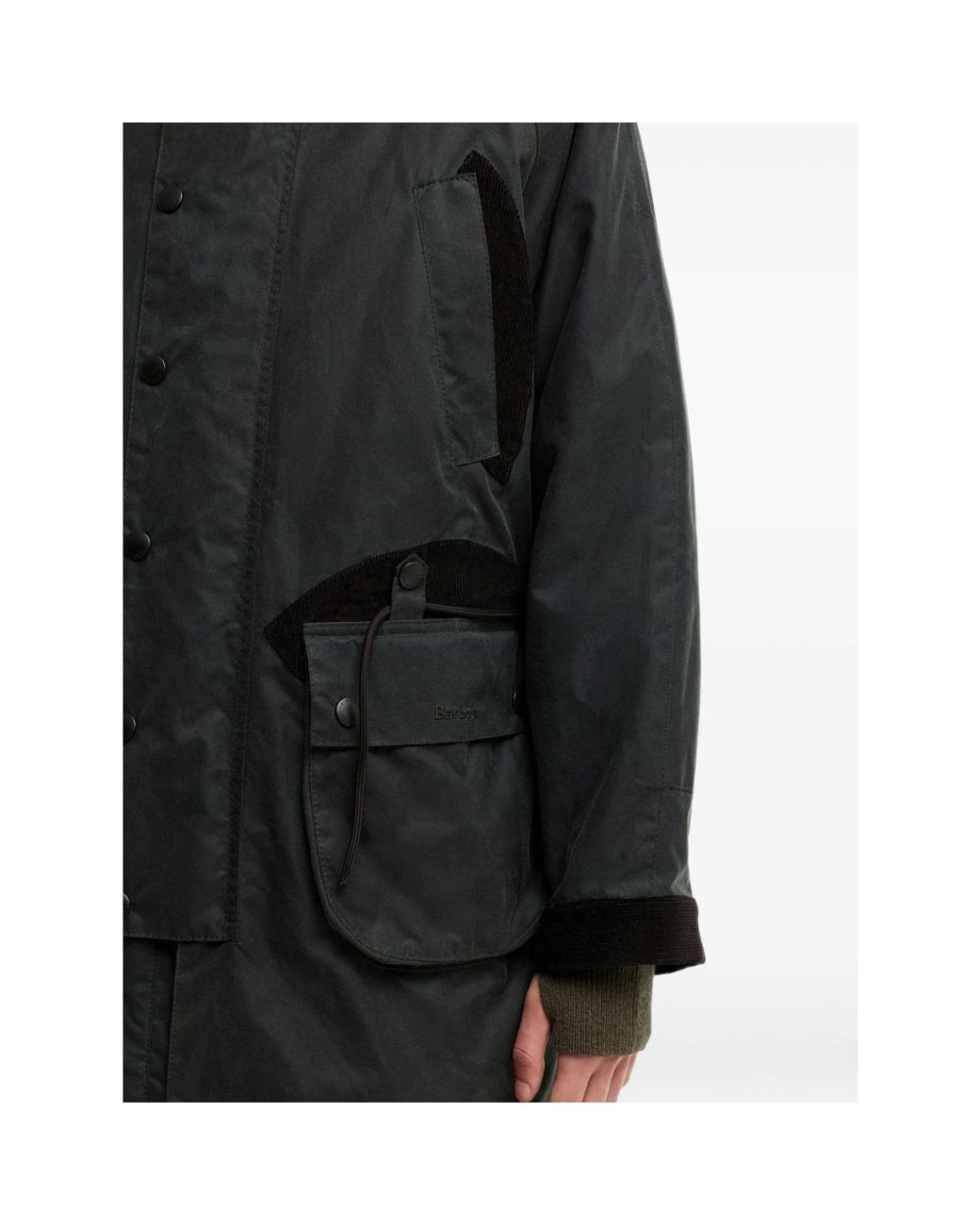 Barbour X Norbit Black Waxed-Cotton Hooded Jacket for men