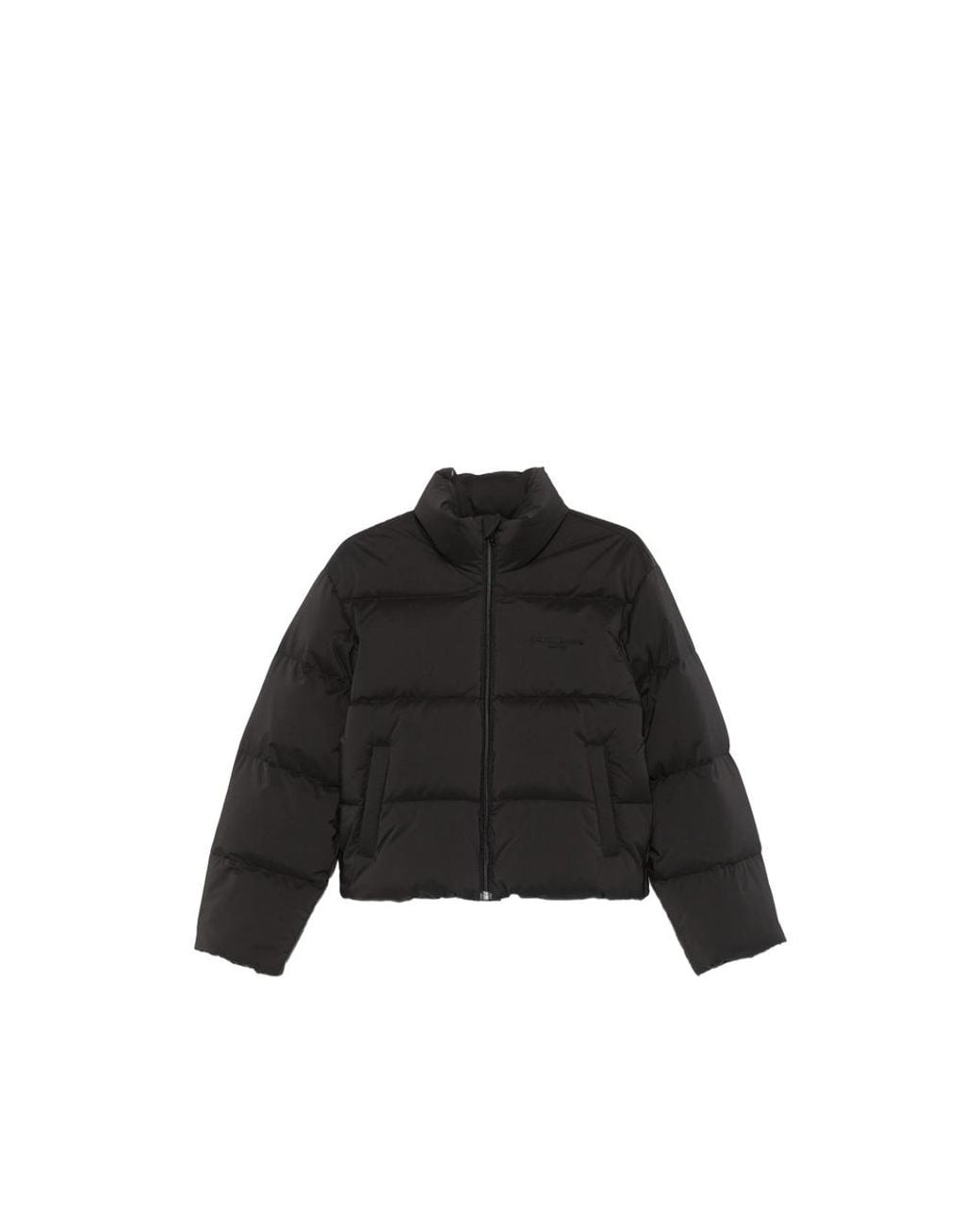 Alexander Wang Black Cropped Channel Puffer Jacket