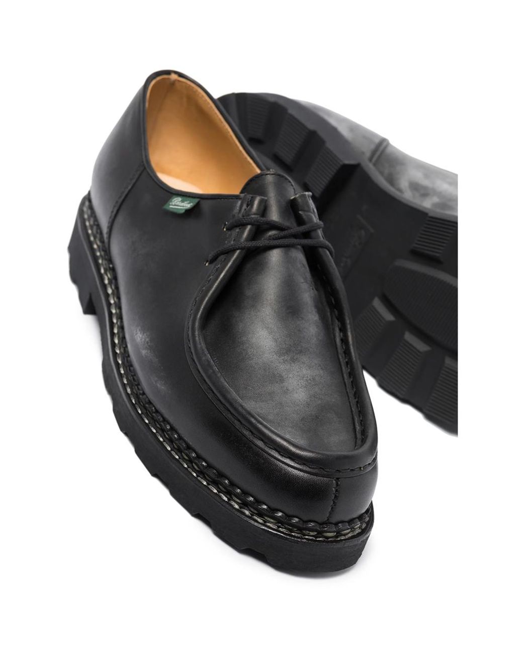 Paraboot Black Derby Shoes for men