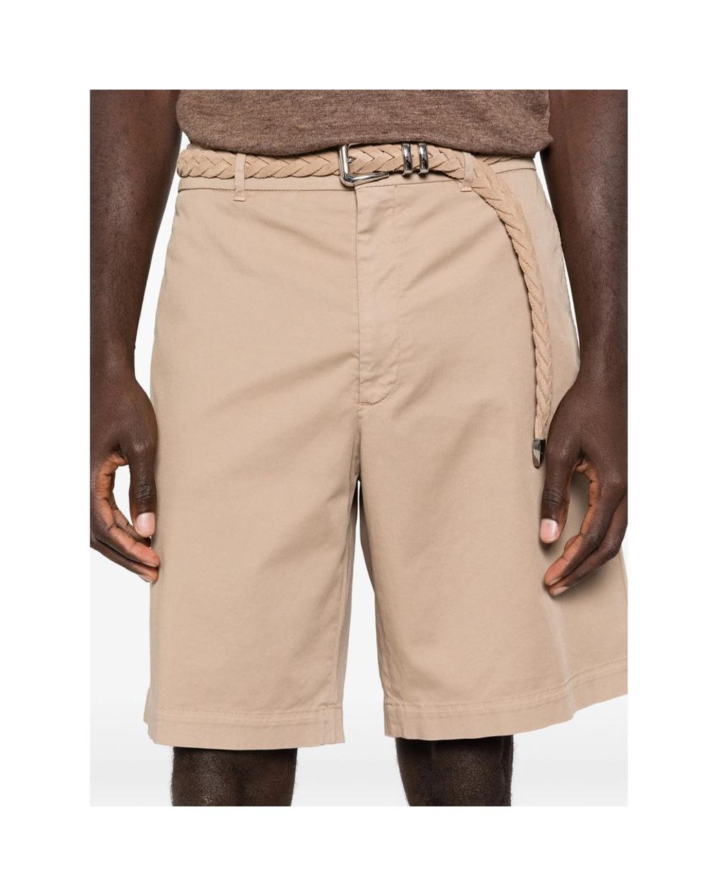 Brunello Cucinelli Natural Neutrals Shorts for men