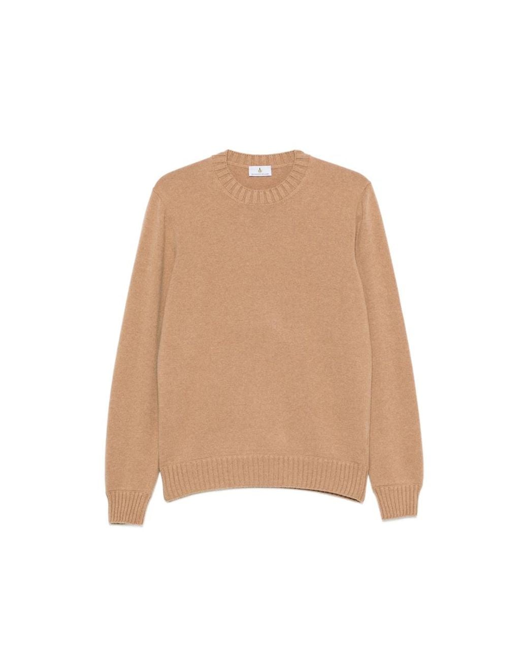 Magazzino Ricambi Natural Ribbed-Trim Crew-Neck Sweater for men