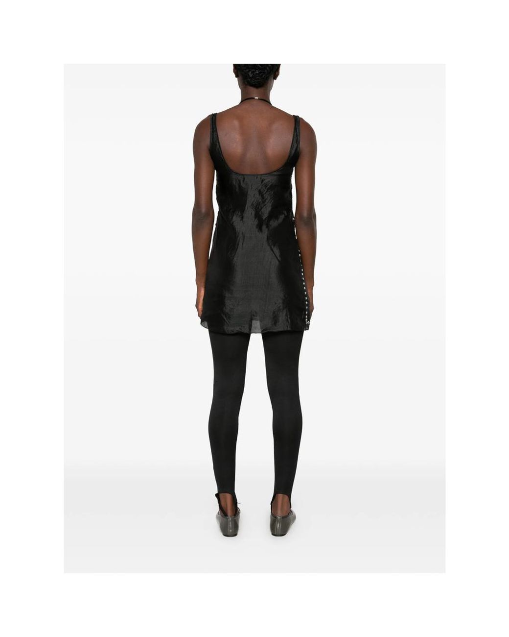GIMAGUAS Black Claude Studded Mini Dress
