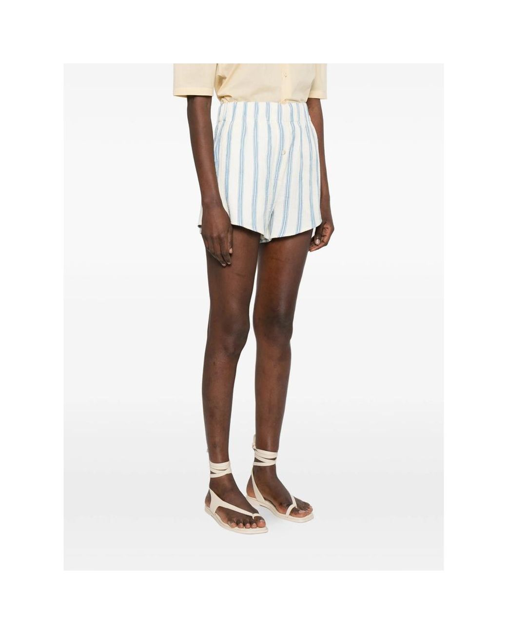 Bondi Born White Striped Shorts