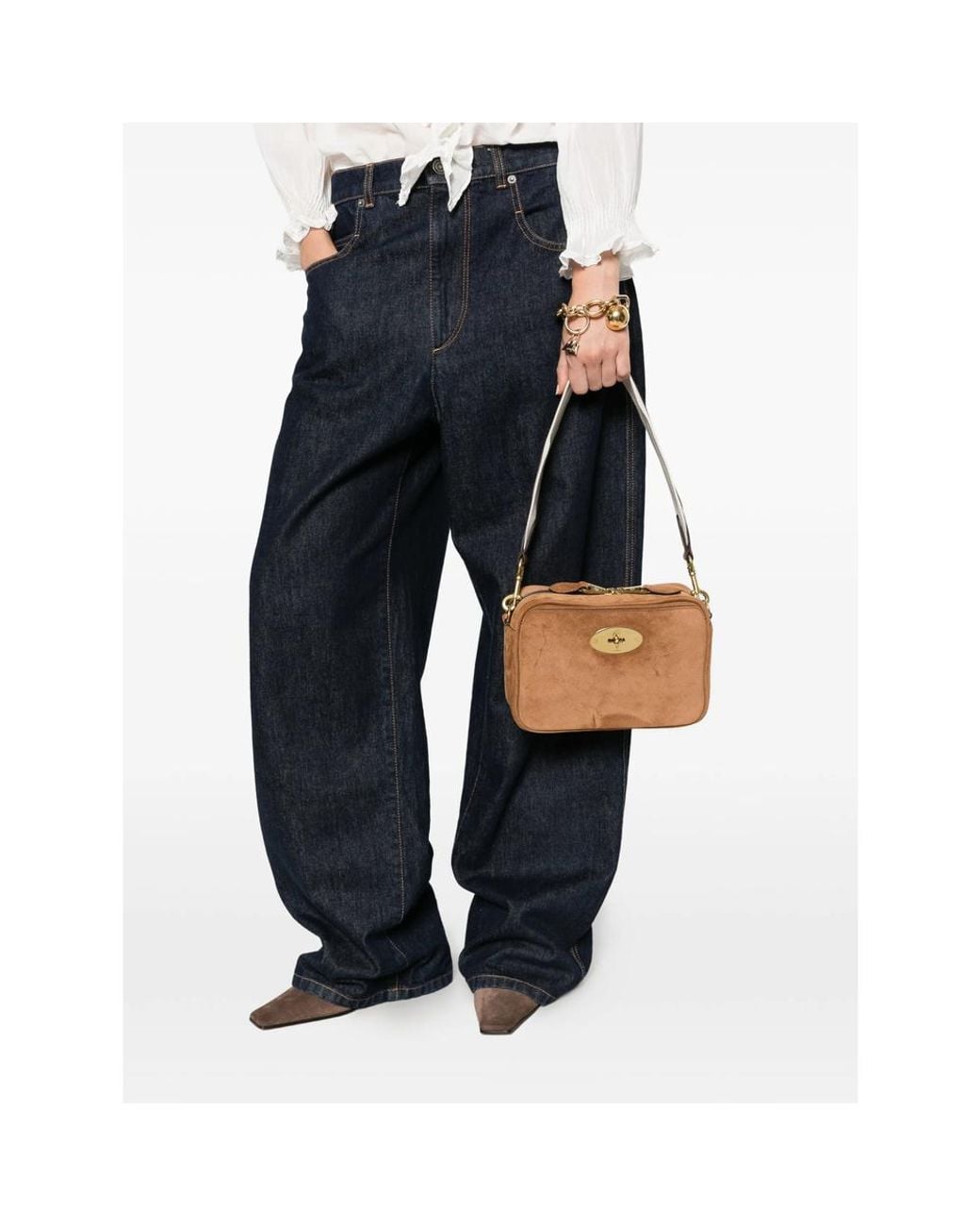 Mulberry Brown Postman's Lock Shoulder Bag