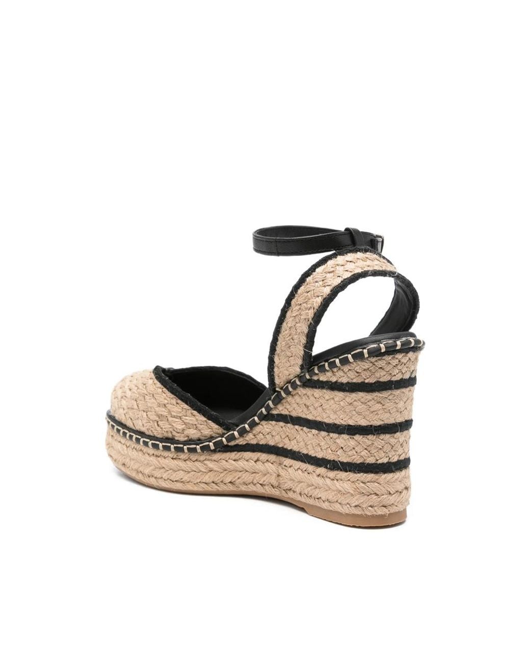 Castaner Metallic Striped Wedge Espadrilles