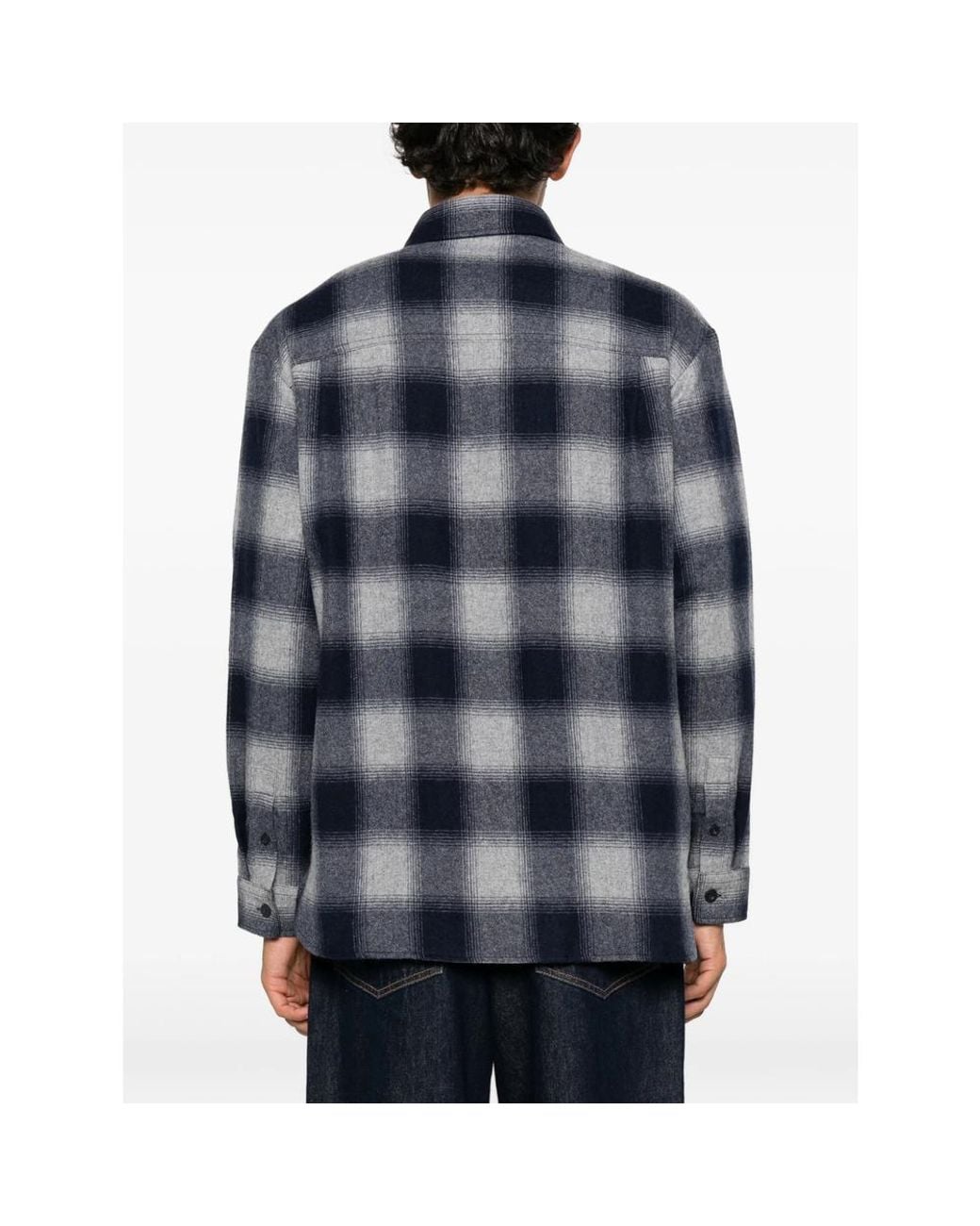 A.P.C. Blue A. P.C. Check-Pattern Shirt for men