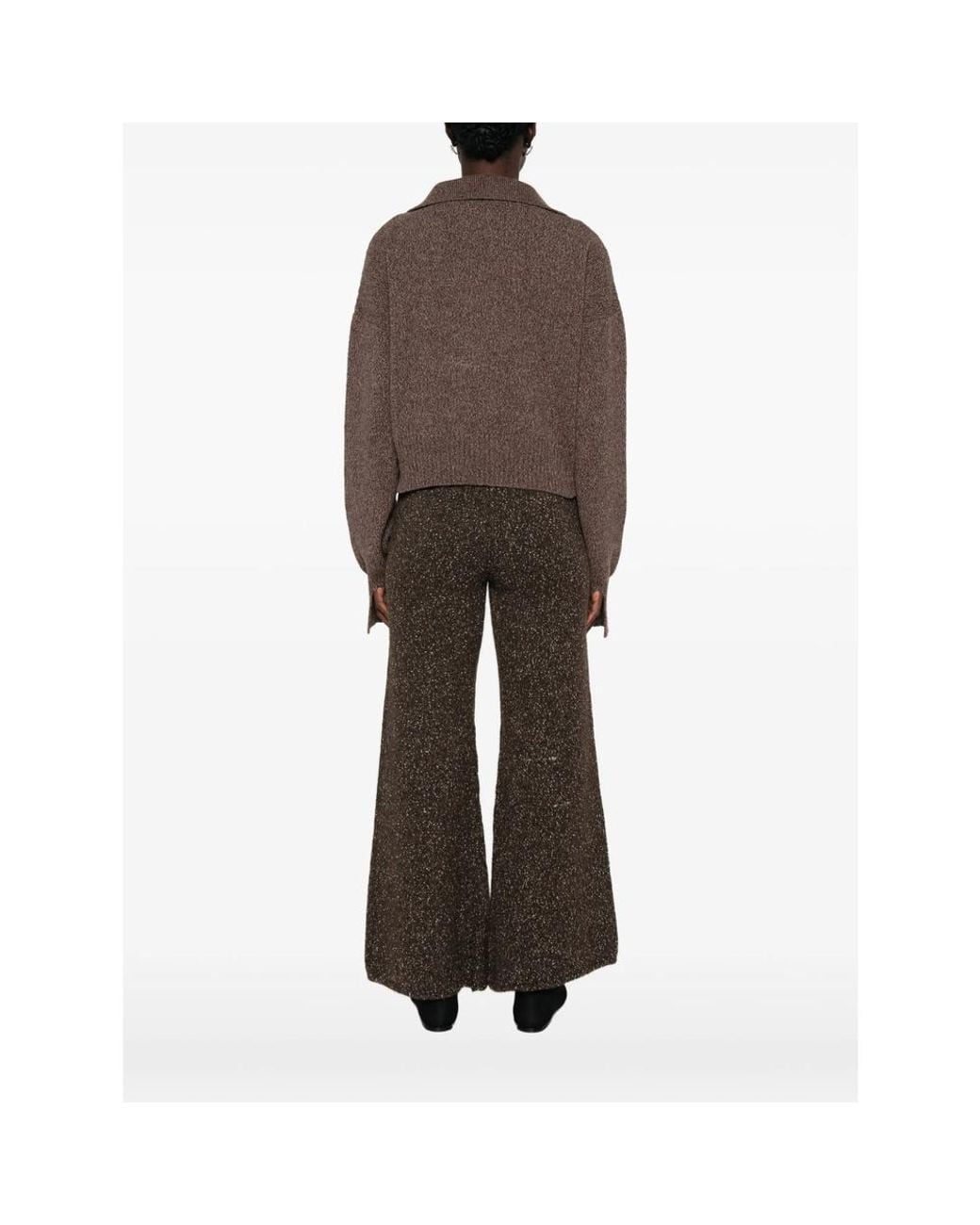 ELY ELY Brown V-Neck Sweater