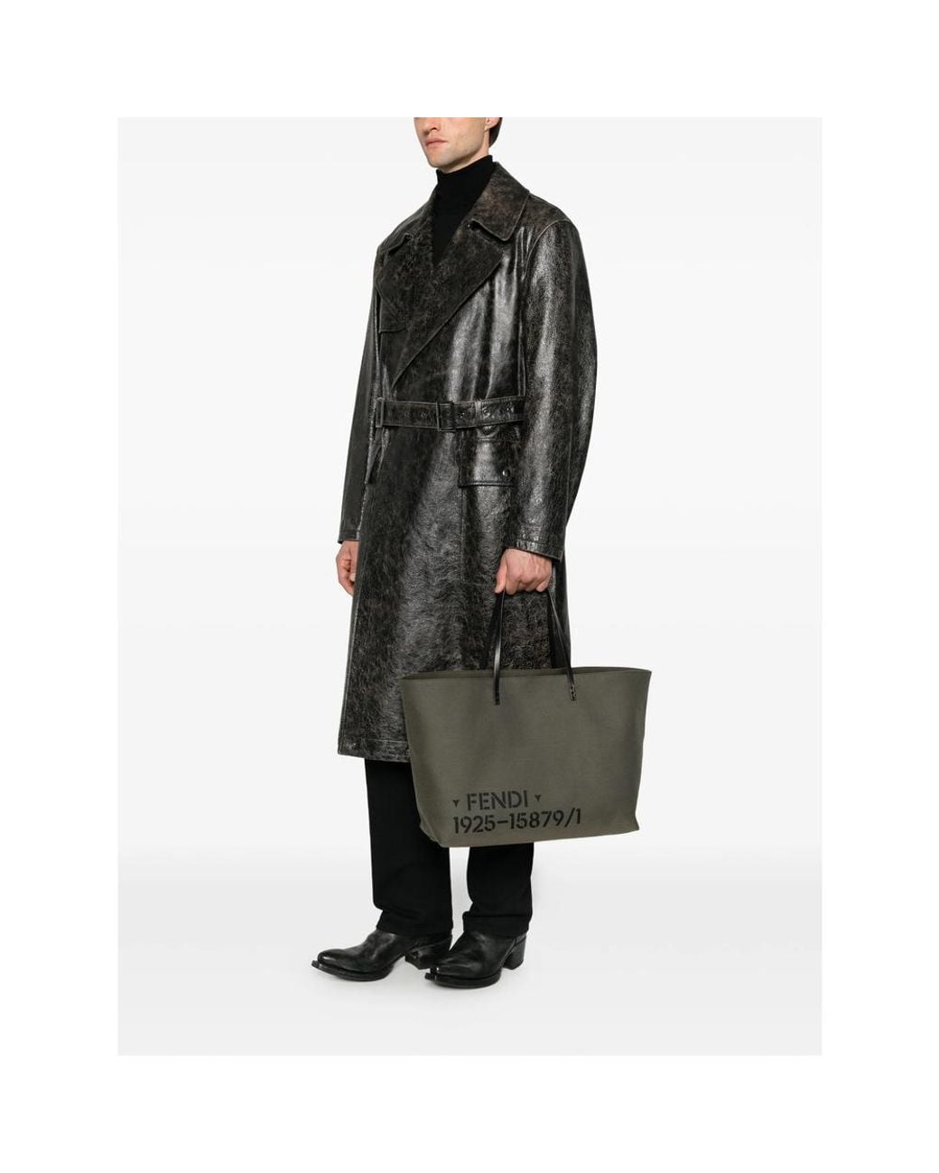 Fendi Gray Tote Bags for men