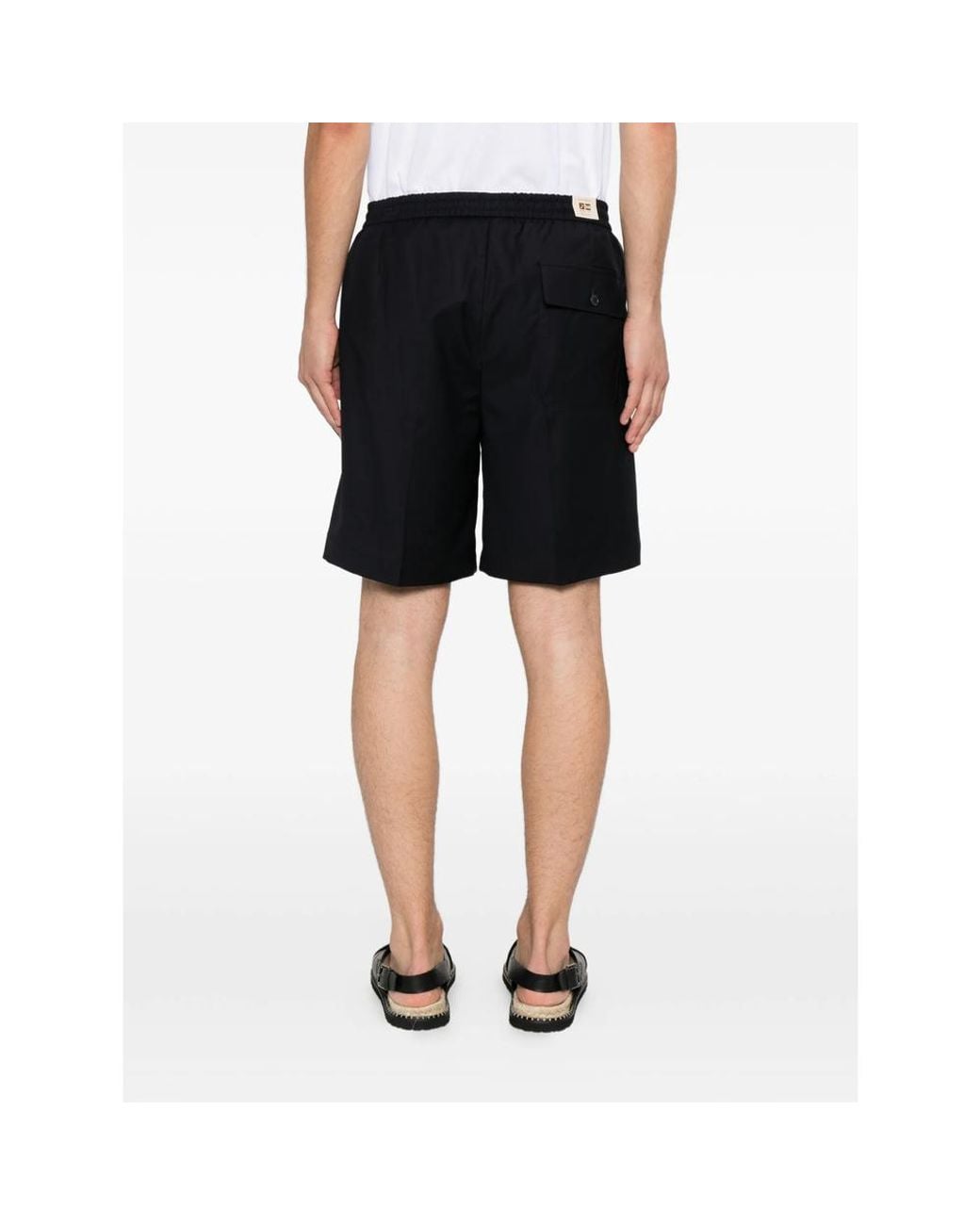 Briglia 1949 Black Drawstring-Fastening Shorts for men