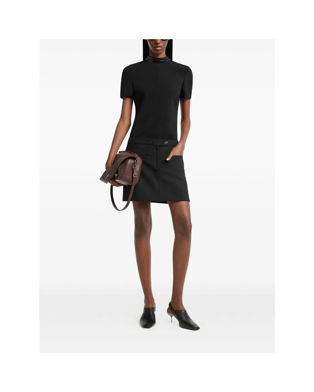 Courreges Black Vinyl Heritage Top