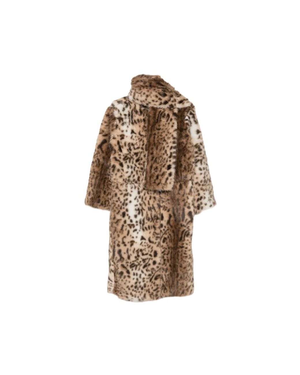 LA PISCINE Brown Leopard-Print Coat