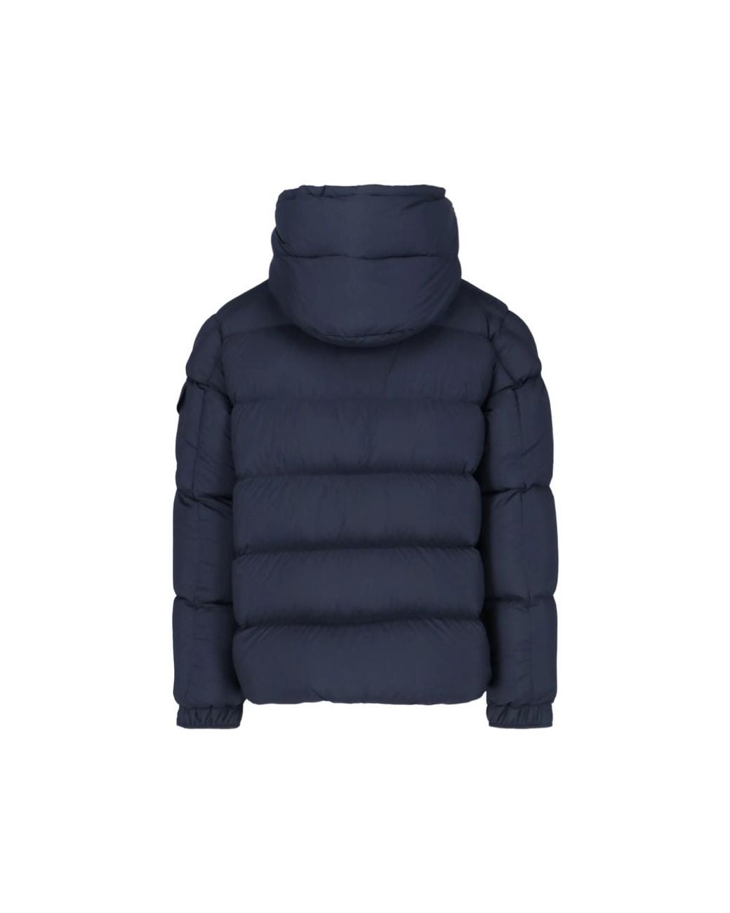 Moncler Blue Maya Quilted Hooded Jacket for men