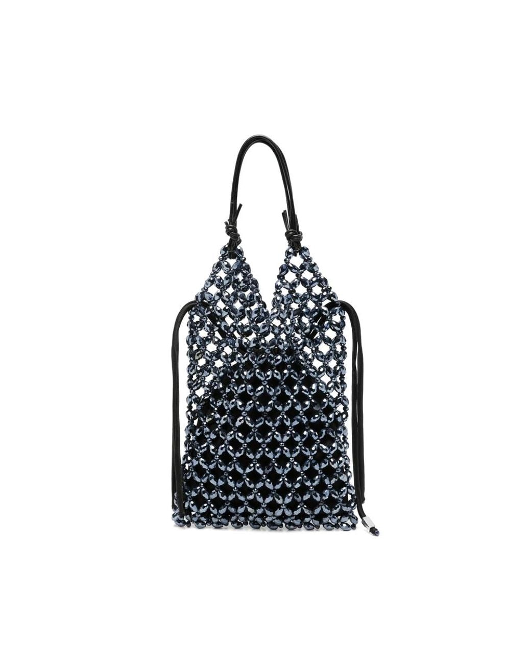 Staud Blue Karka Beaded Tote Bag