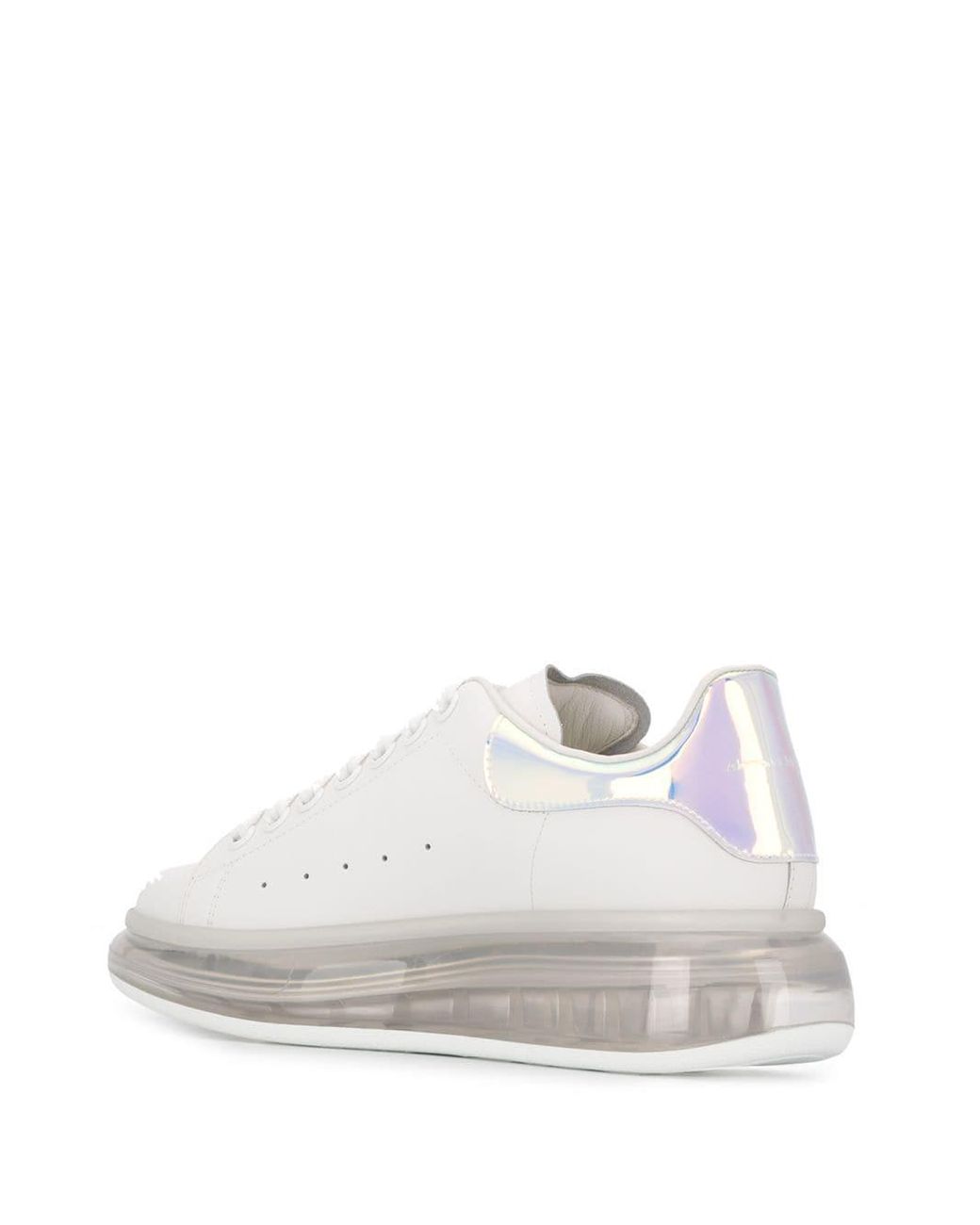 McQueen Oversized Clear Sole Sneakers in White | Lyst