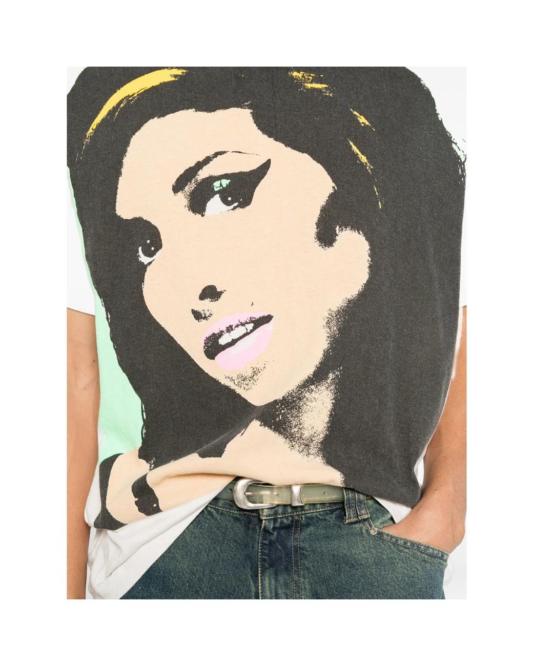 SAINT Mxxxxxx Green X Amy Winehouse Graphic-Print T-Shirt for men