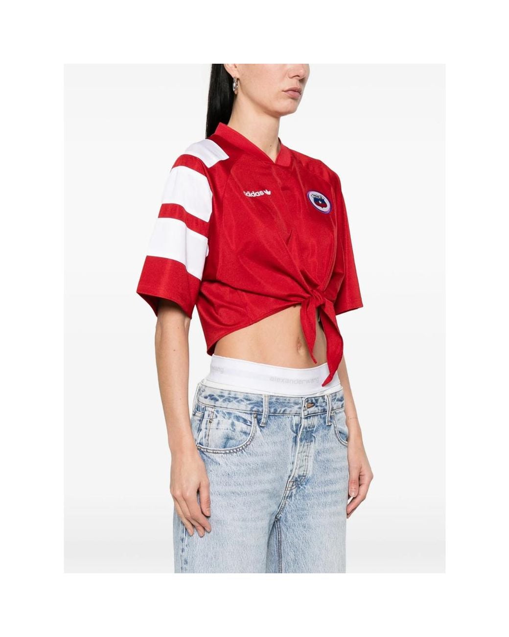 Adidas Red T-Shirt V-Neck