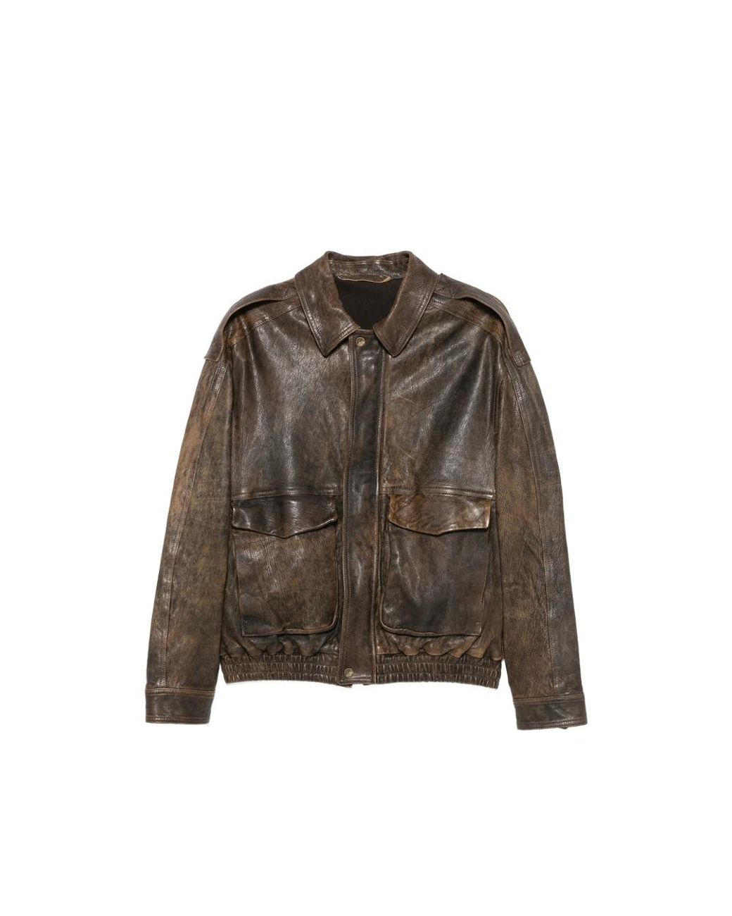 Salvatore Santoro Green Distressed-Effect Jacket for men