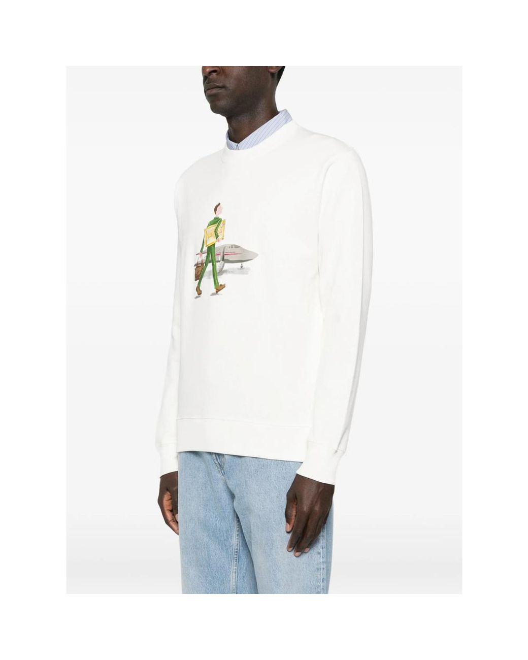 Drole de Monsieur White L'Homme Au Tableau Sweatshirt for men