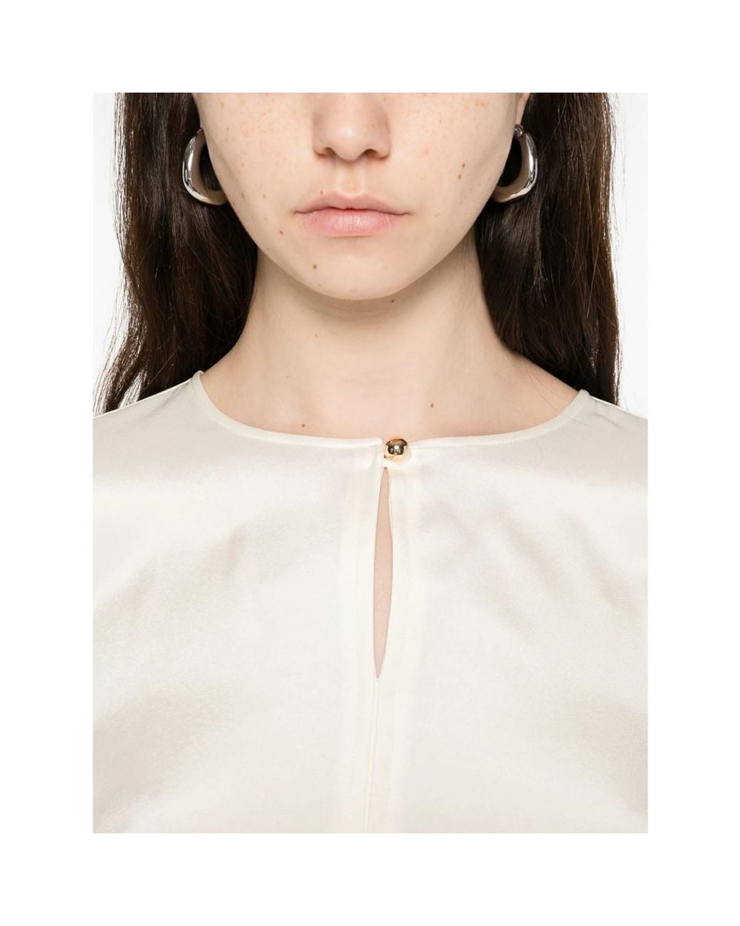 Max Mara White Long-Sleeves Blouse