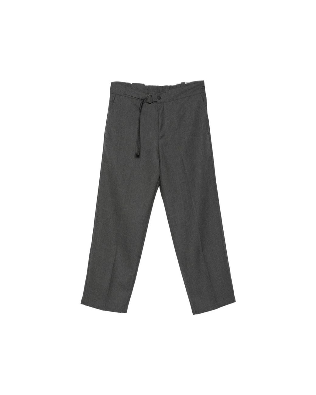 Costumein Gray John Belted Straight-Leg Trousers for men