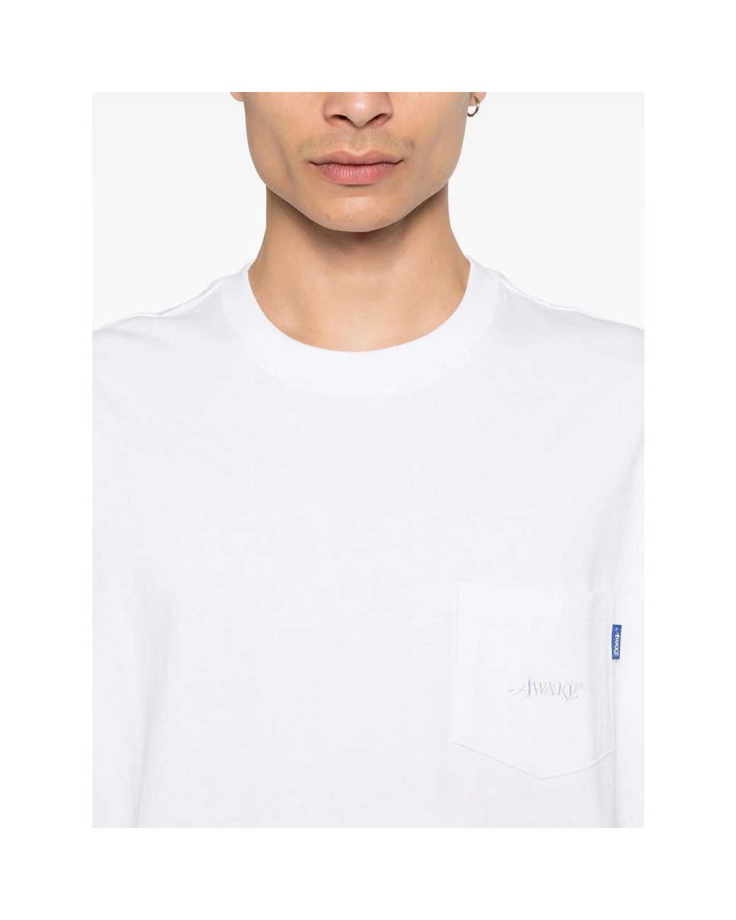 AWAKE NY White Chest-Pocket T-Shirt for men