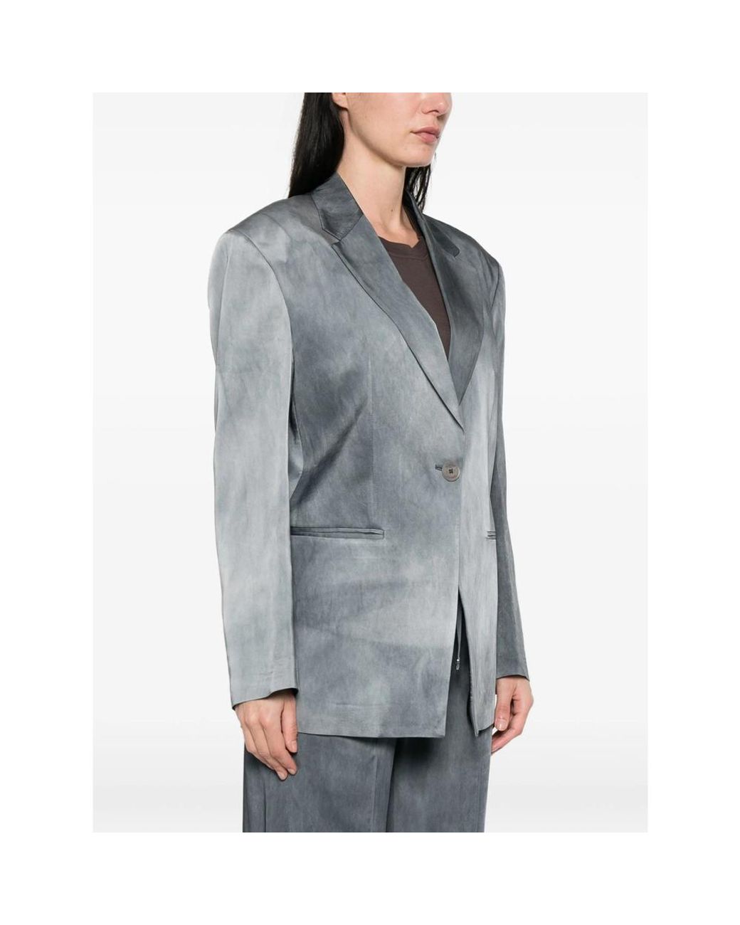 Seafarer Gray Button-Fastening Blazer