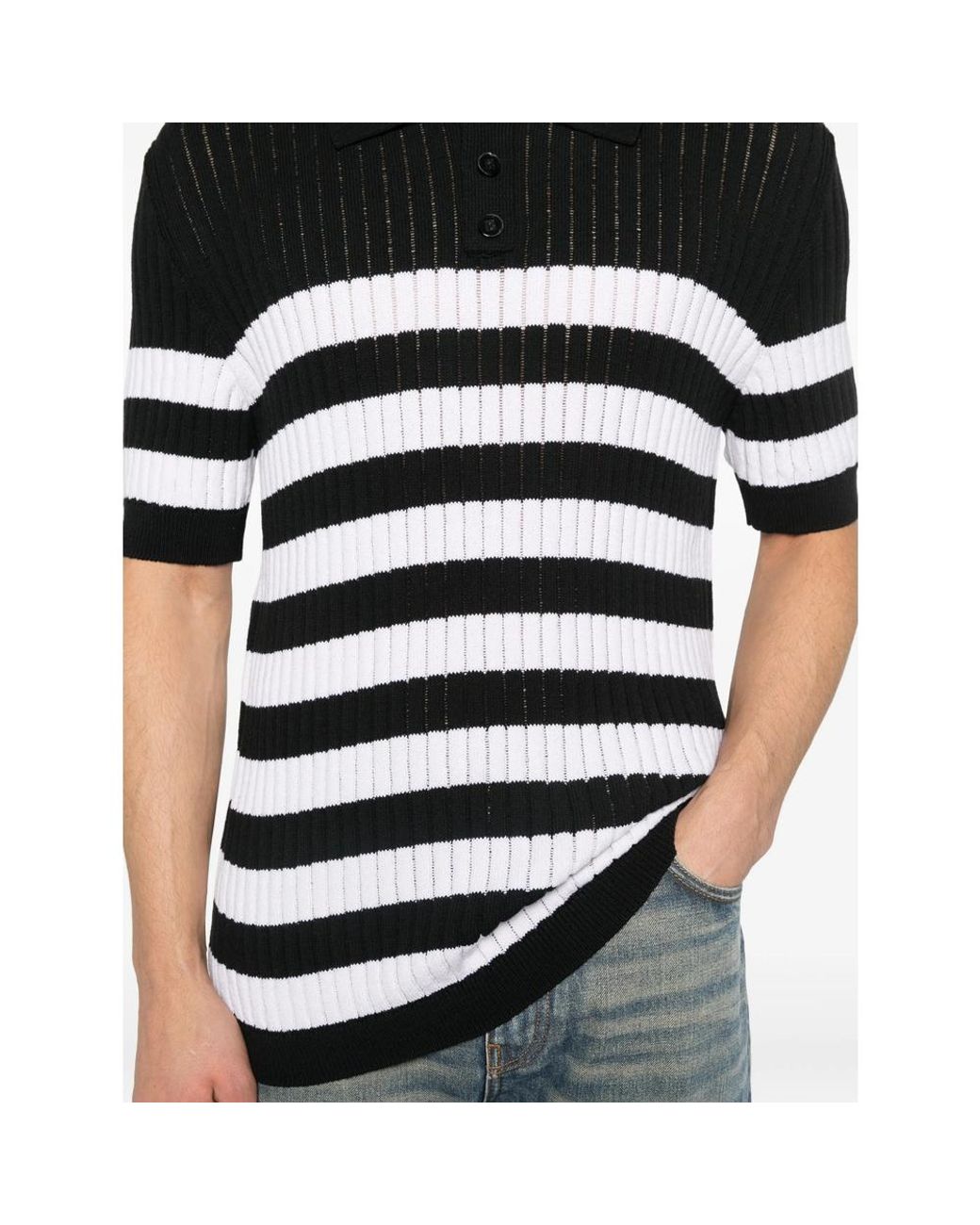 Balmain Black Polo Shirts for men