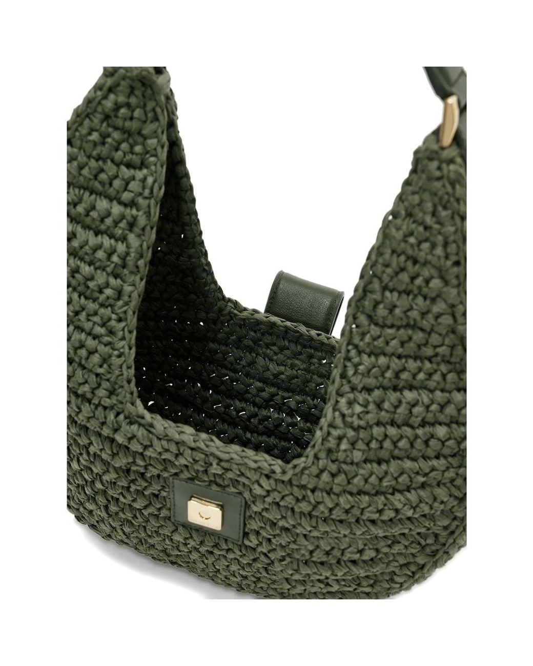 Anine Bing Green Lou Bag Monogram