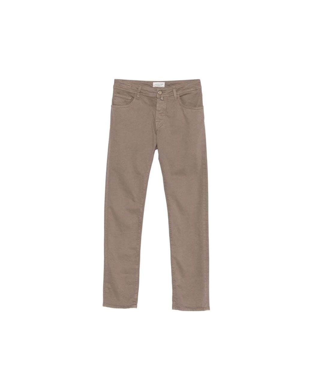Jacob Cohen Gray Nick Logo-Patch Straight-Leg Trousers for men