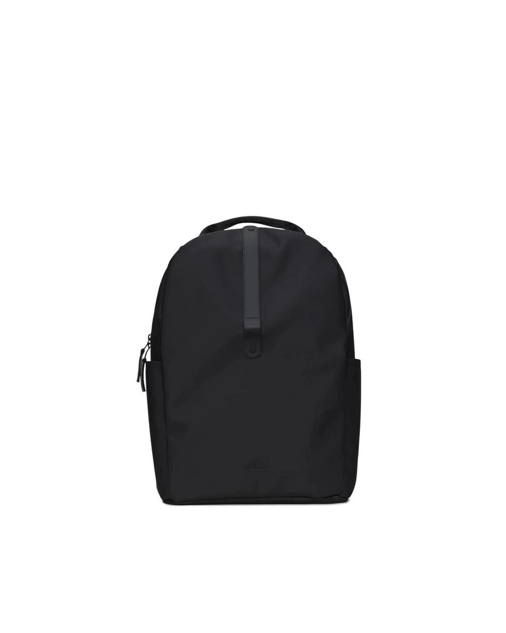 Rains Black Matte-Finish Backpack for men