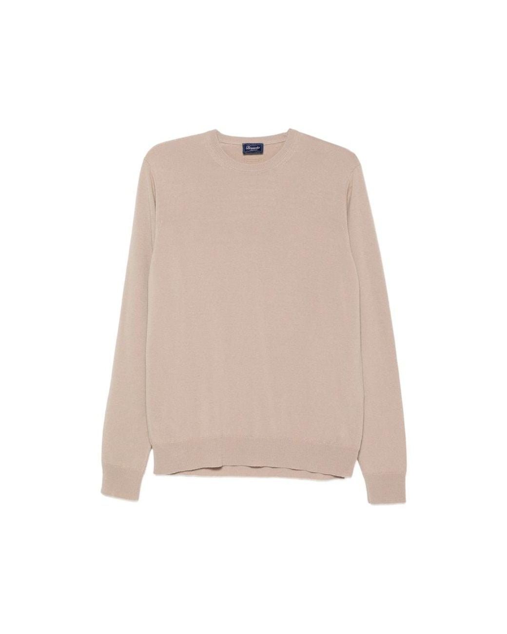 Drumohr Natural Crew-Neck Long-Sleeve Sweater for men