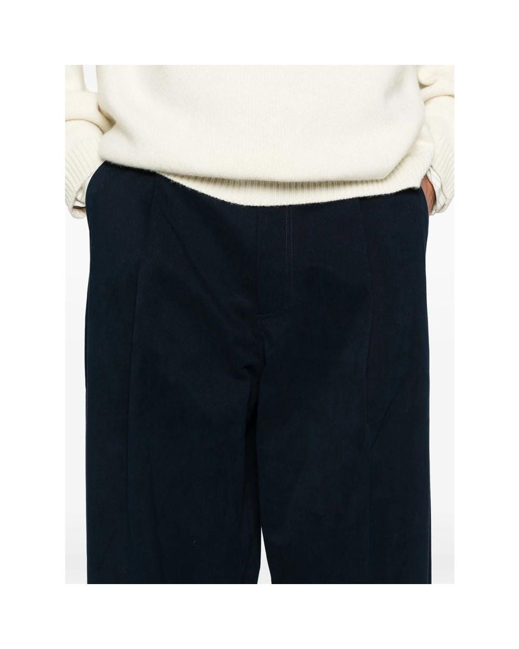 Studio Nicholson Blue Sorte Pleated Pants for men