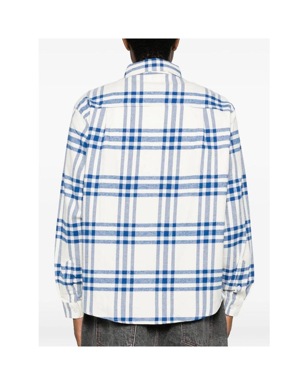 DAGGER White Check Flannel Shirt for men
