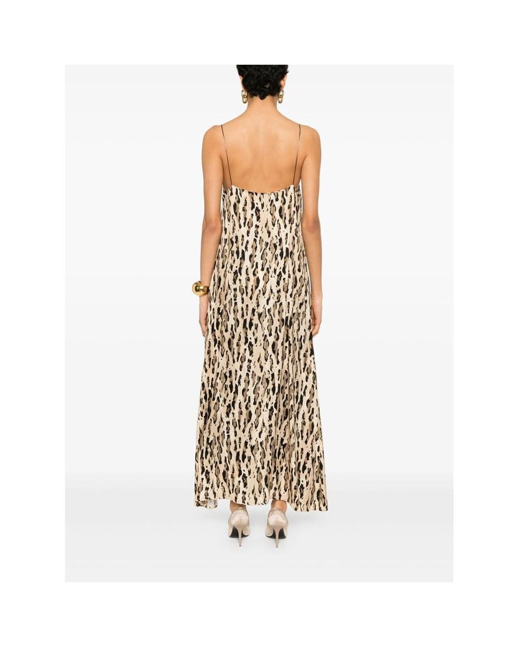 THE NINA STUDIO Natural Animal-Print Top