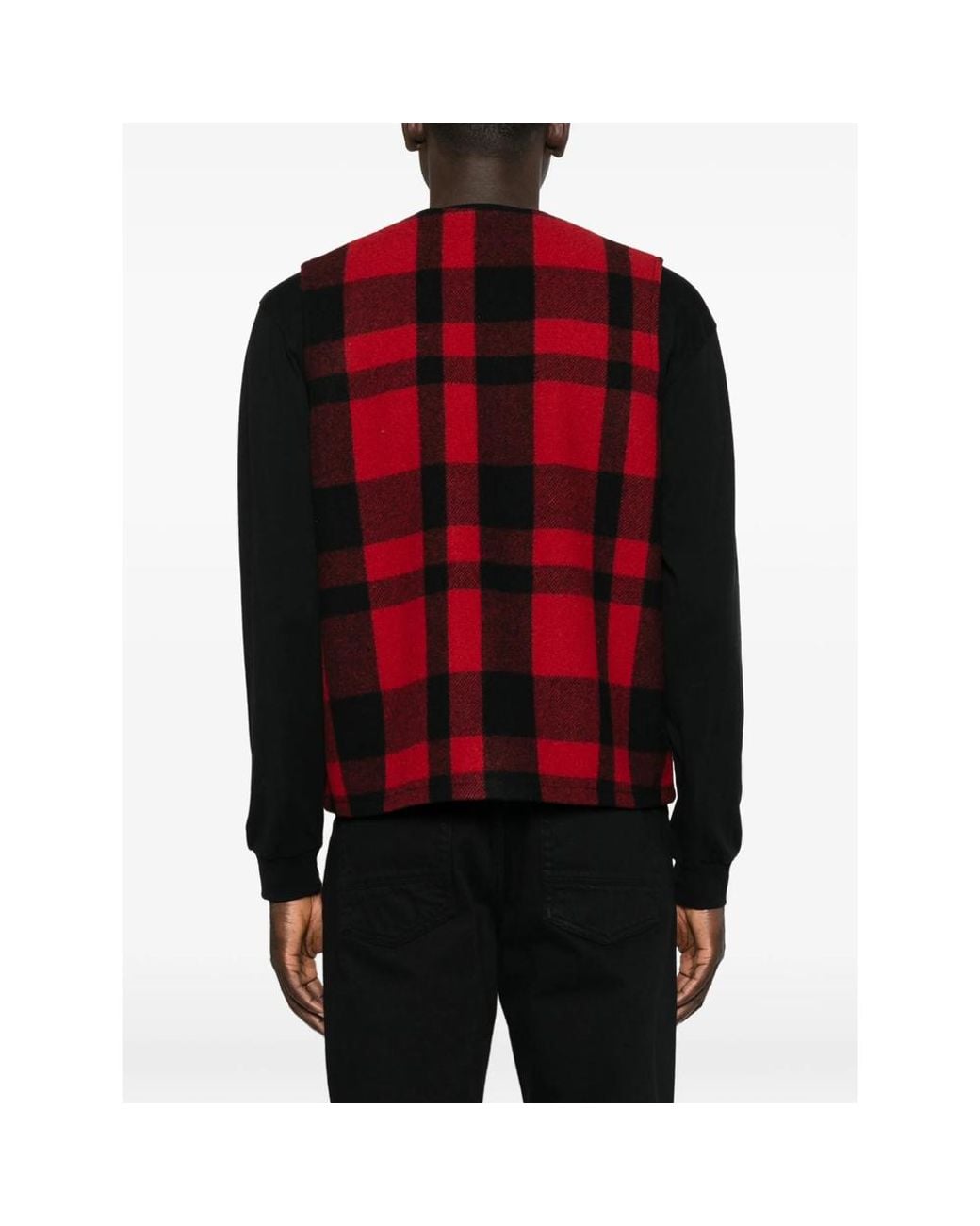 Filson Red Check-Pattern Gilet