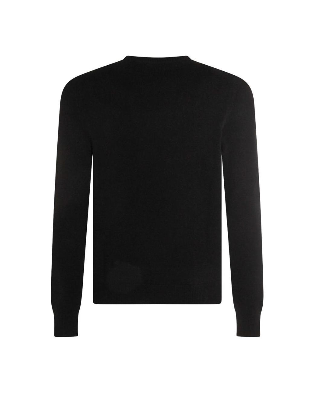 Malo Black Round-Neck Cashmere Sweater for men