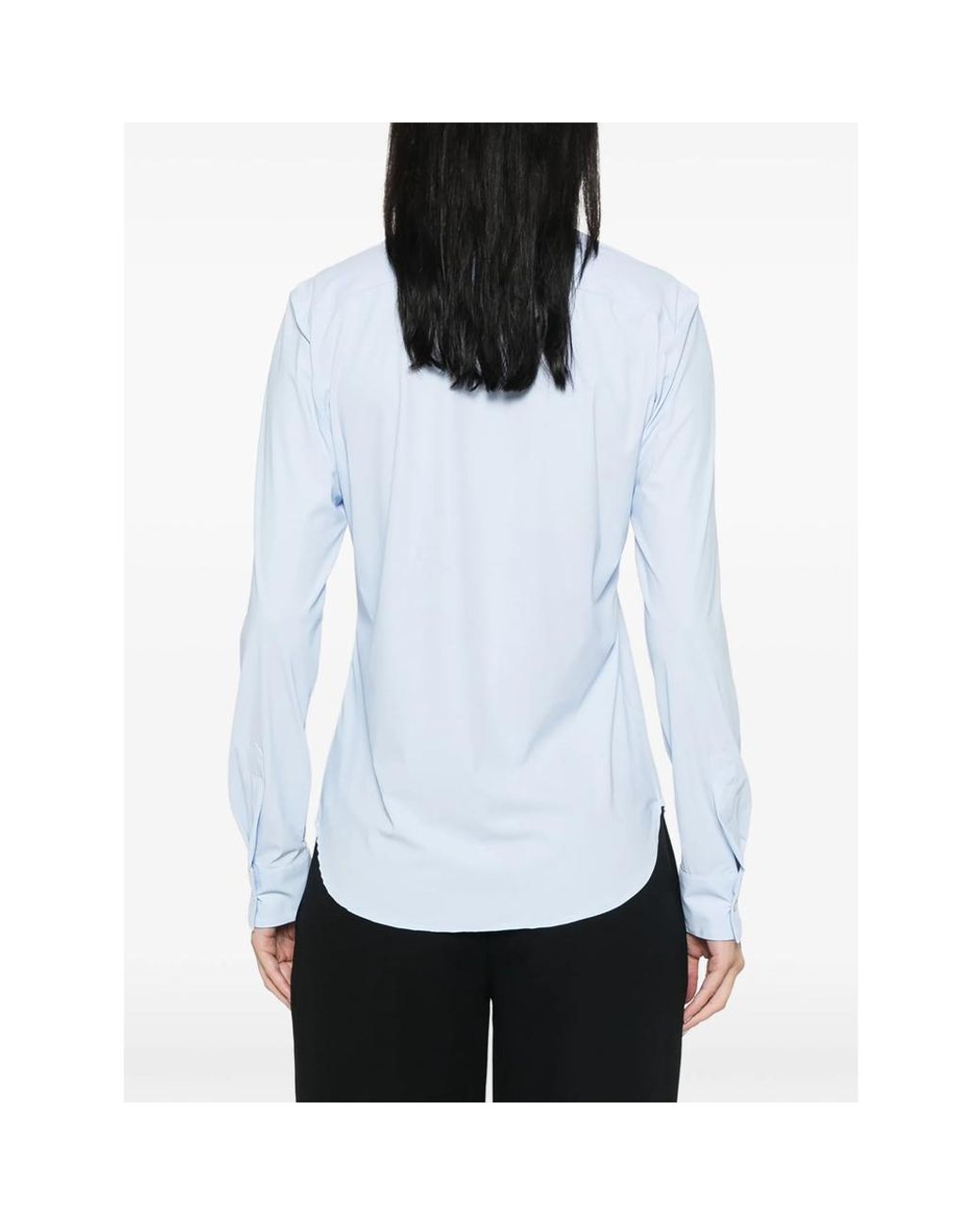 CAMICERIA MAZZARELLI Blue Long-Sleeve Button-Down Shirt