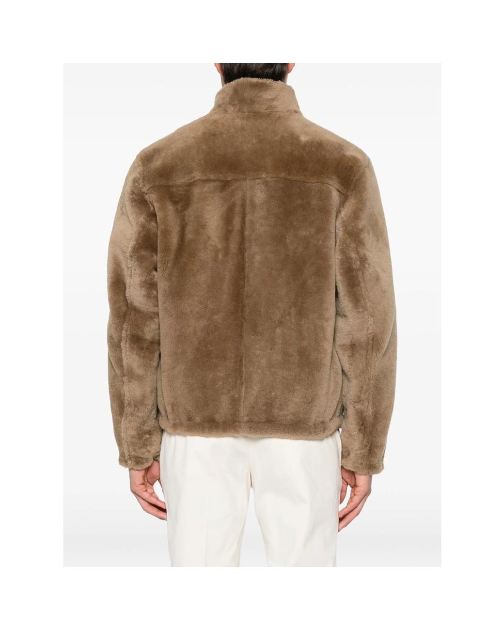 Salvatore Santoro Brown Reversible Leather Jacket for men