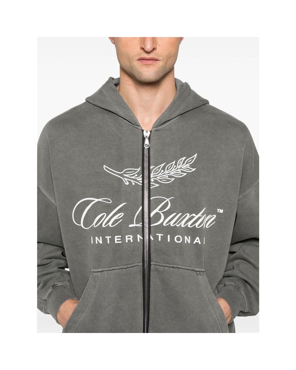 Cole Buxton Gray International Hoodie for men