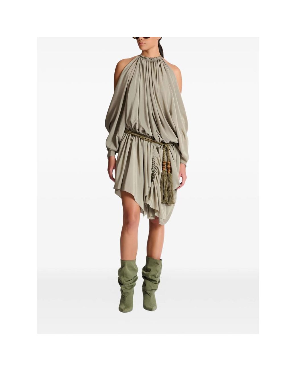 Balmain Green Short Dresses