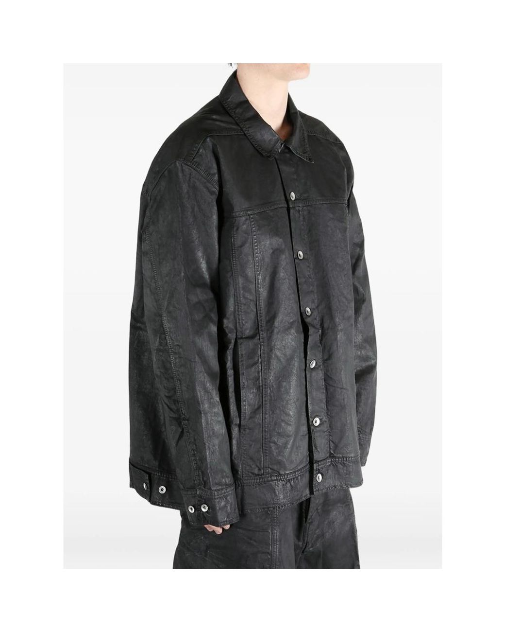 Rick Owens Black Button-Up Jacket for men