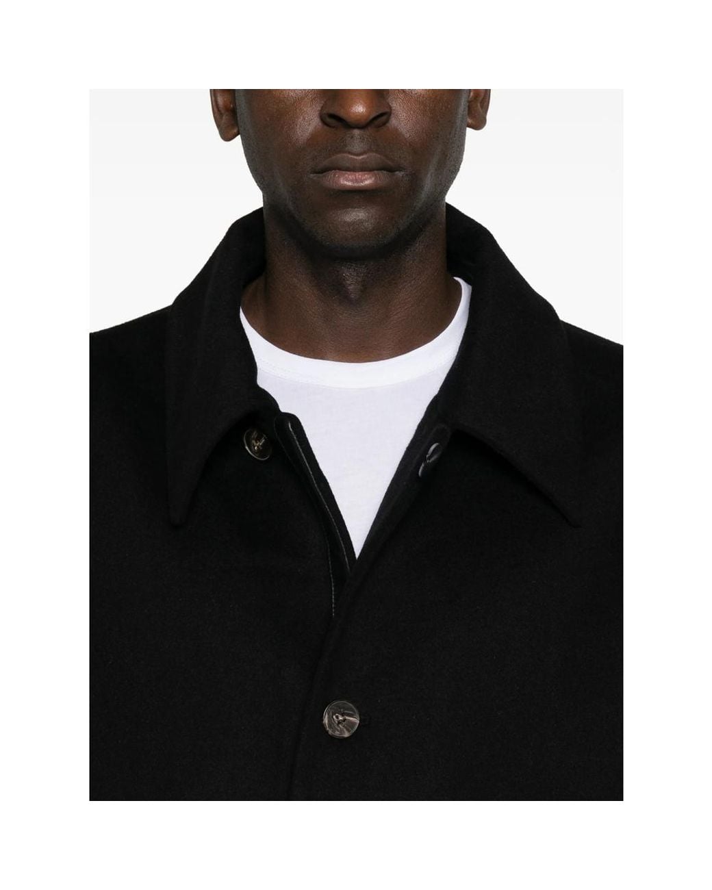 Entire studios Black Single-Breasted Wool Coat