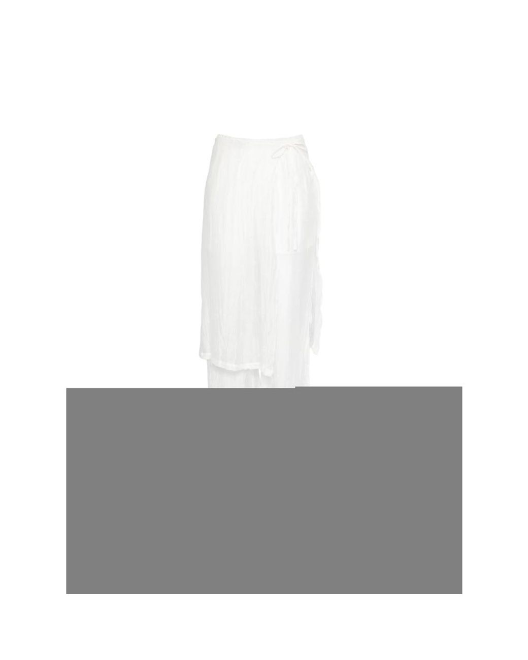 LA PISCINE Gray Wrinkled Trousers Set