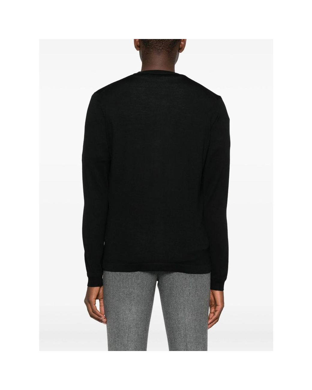 GOES BOTANICAL Black V-Neck Cardigan for men
