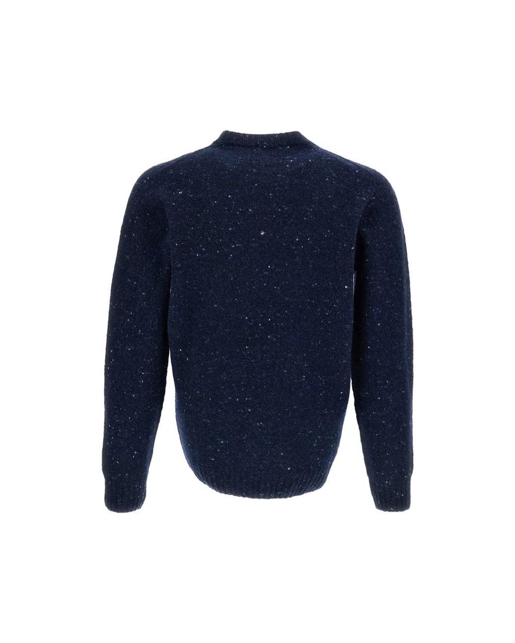 Drumohr Blue Flecked Wool Sweater for men