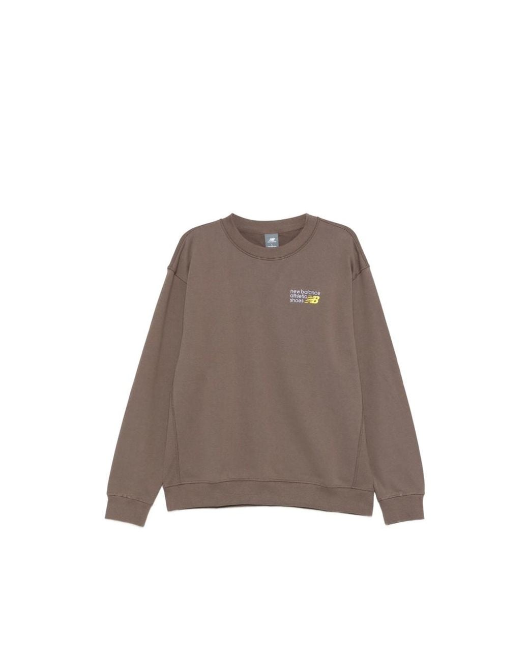 New Balance Brown Crew-Neck Sweatshirt for men