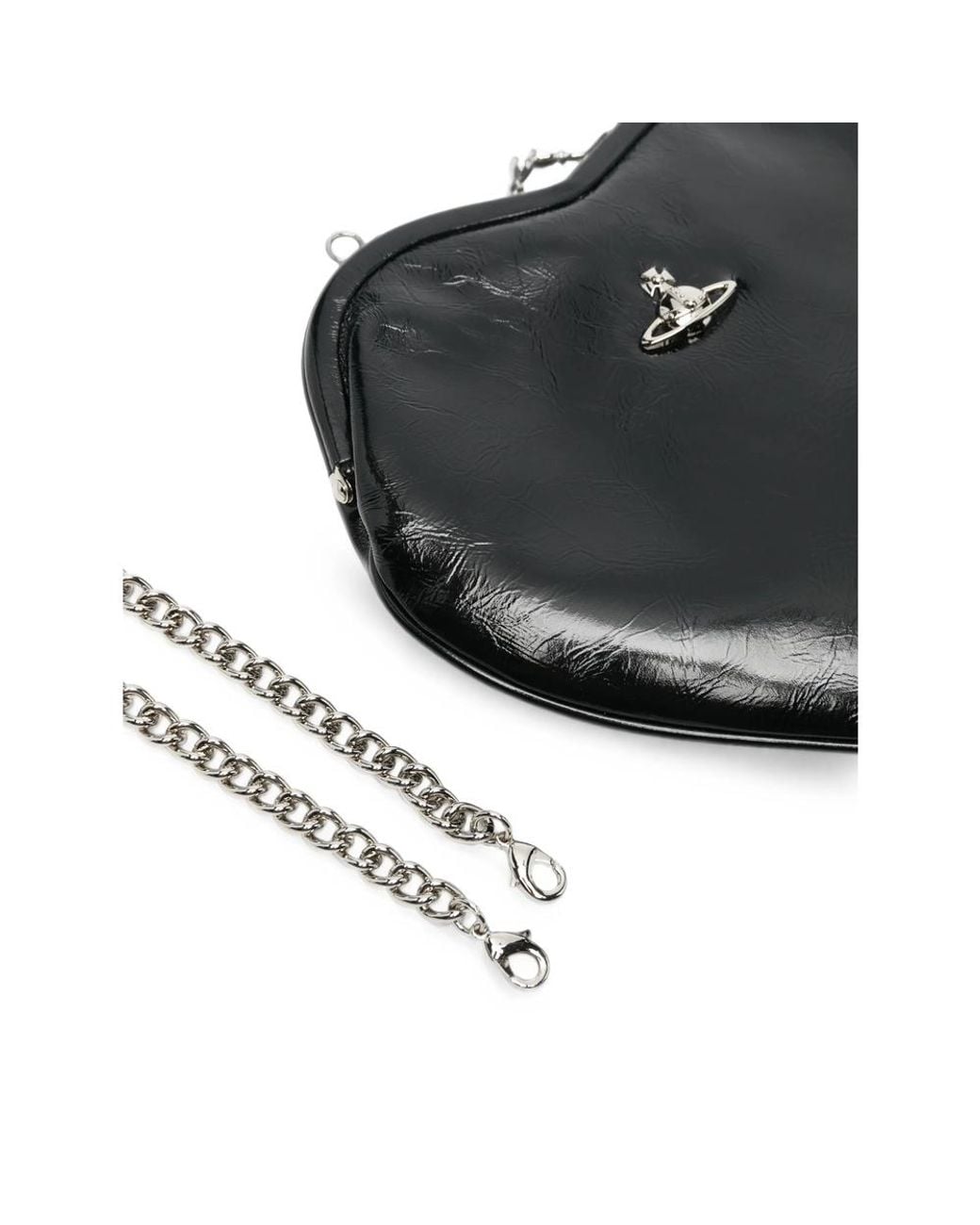 Vivienne Westwood Black Belle Heart Orb-Detail Tote Bag