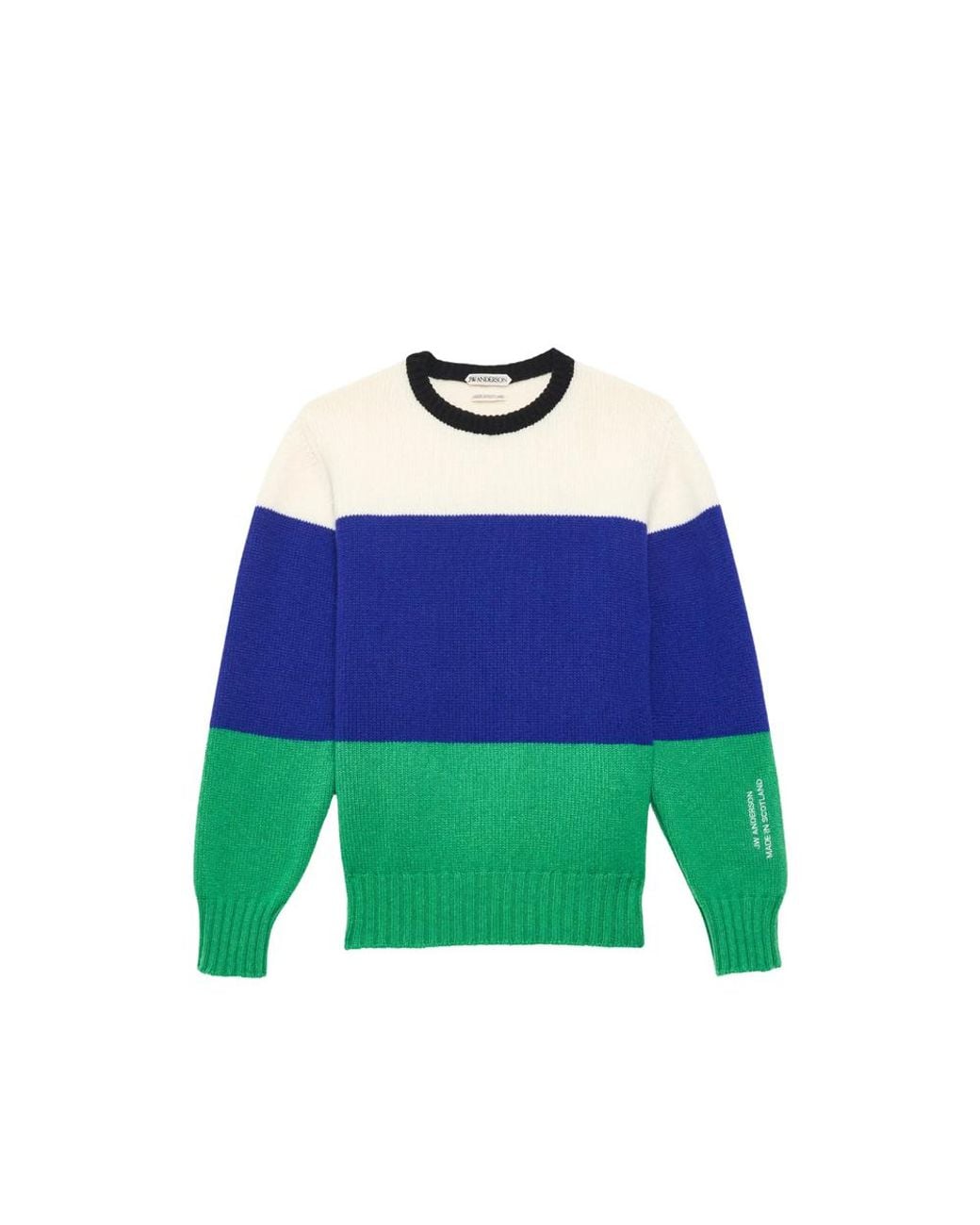 J.W. Anderson Green Colour-Block Wool Sweater for men
