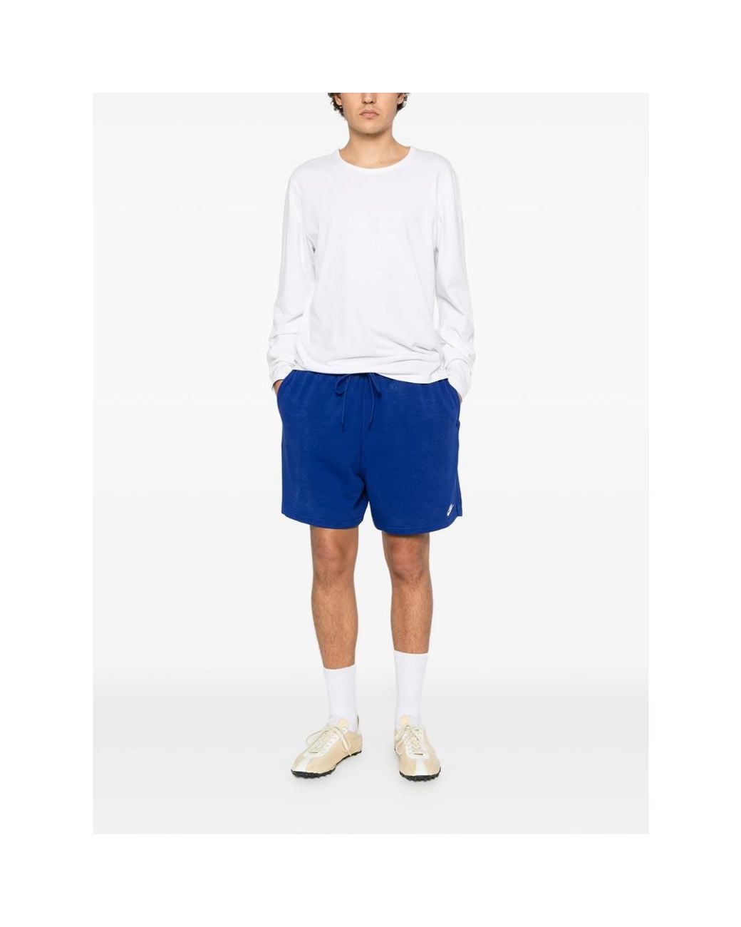 Nike Blue French Terry Flow Shorts for men