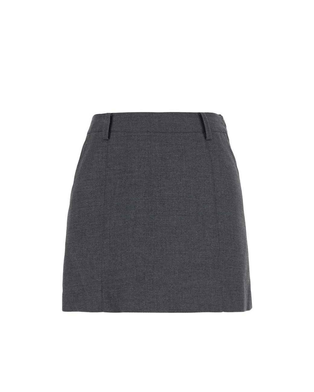 DUNST Gray Belt-Loop Panelled Mini Skirt